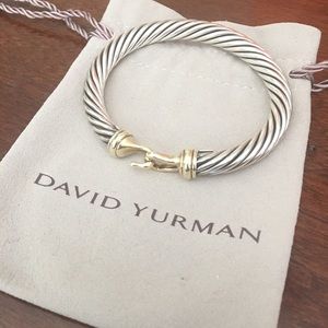 David Yurman Buckle Cable 14kt .925 Bracelet $1450